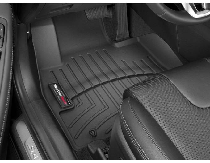 Коврики Weathertech Black для Hyundai Santa Fe (mkIV)(1-2 row) 2019→, ціна: 11 488 грн.