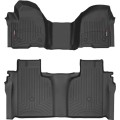 Коврики WeatherTech Black для Chevrolet Silverado (mkIV); GMC Sierra (mkV)(crew cab)(1 row bench)(with storage under 2 row) 2019→, цена: 15 843 грн.