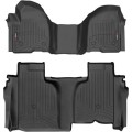Коврики WeatherTech Black для Chevrolet Silverado (mkIV); GMC Sierra (mkV)(double cab)(1 row bench)(no storage under 2 row) 2019→, цена: 15 843 грн.