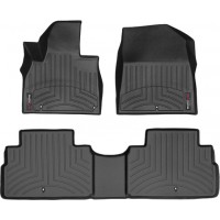 Коврики Weathertech Black для Kia Telluride (mkI)(1-2 row) 2020→