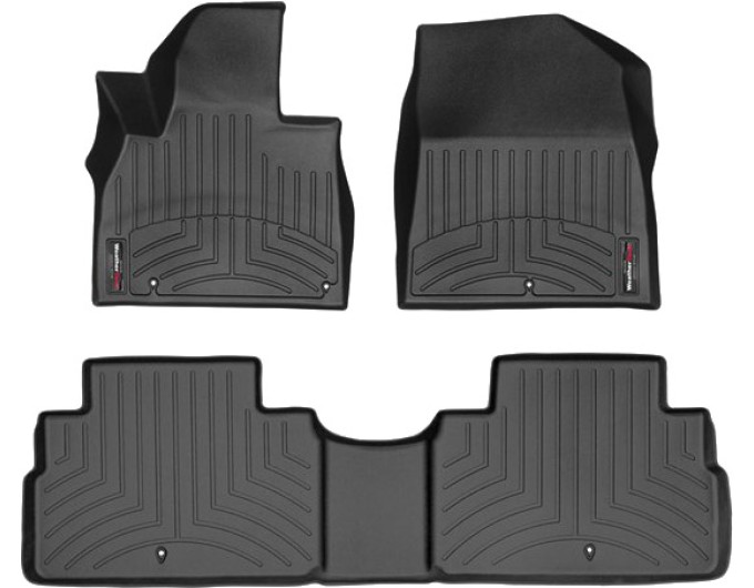 Коврики WeatherTech Black для Kia Telluride (mkI)(1-2 row) 2020→, цена: 11 709 грн.
