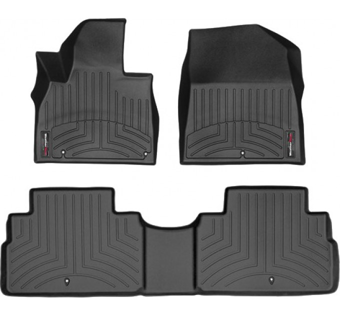 Коврики WeatherTech Black для Kia Telluride (mkI)(1-2 row) 2020→, цена: 10 849 грн.