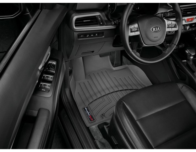 Коврики WeatherTech Black для Kia Telluride (mkI)(1-2 row) 2020→, цена: 11 709 грн.
