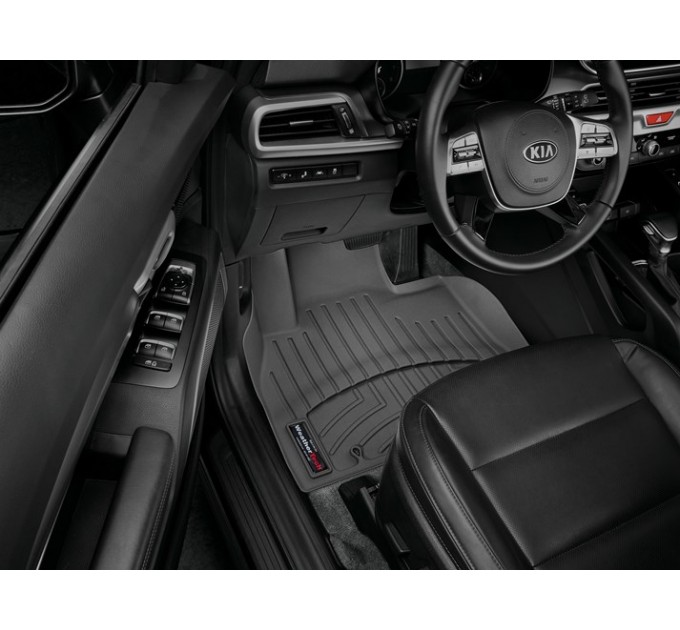 Коврики WeatherTech Black для Kia Telluride (mkI)(1-2 row) 2020→, цена: 10 849 грн.