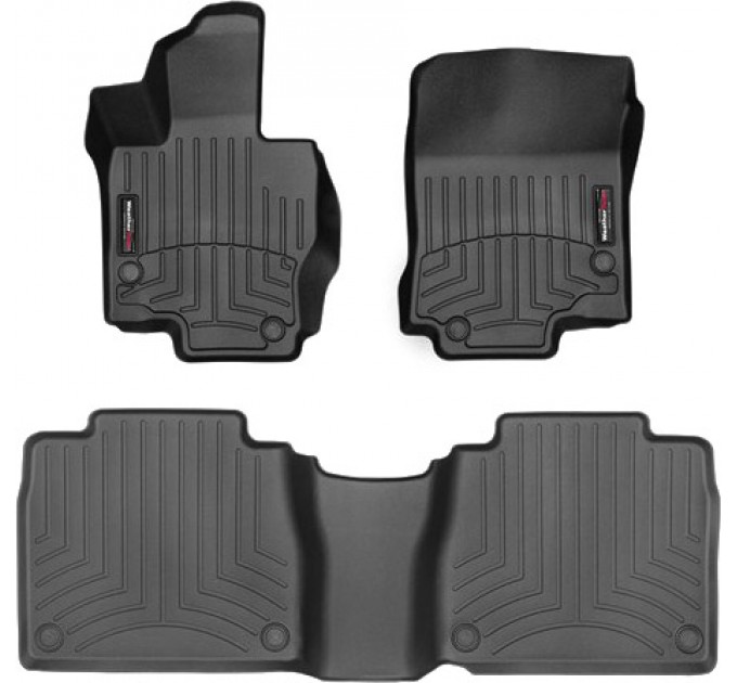 Коврики Weathertech Black для Mercedes-Benz GLS-Class (X167)(7 seats)(no cup holder on console)(1-2 row) 2019→, ціна: 10 641 грн.