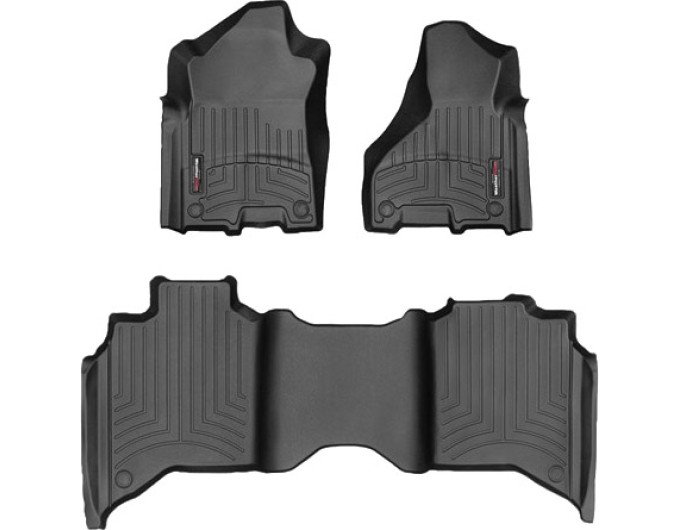 Коврики WeatherTech Black для Dodge Ram 2500HD (mkV)(crew cab)(1 row bucket) 2019→, цена: 14 054 грн.