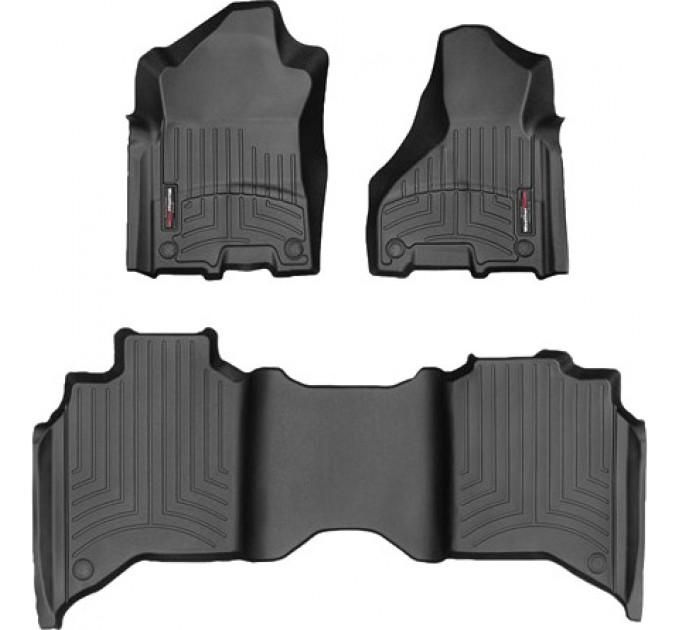 Коврики WeatherTech Black для Dodge Ram 2500HD (mkV)(crew cab)(1 row bucket) 2019→, цена: 12 894 грн.