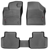 Коврики Weathertech Black для Volkswagen Atlas (mkI)(2 fixings)(2 row bench seats)(1-2 row) 2019→