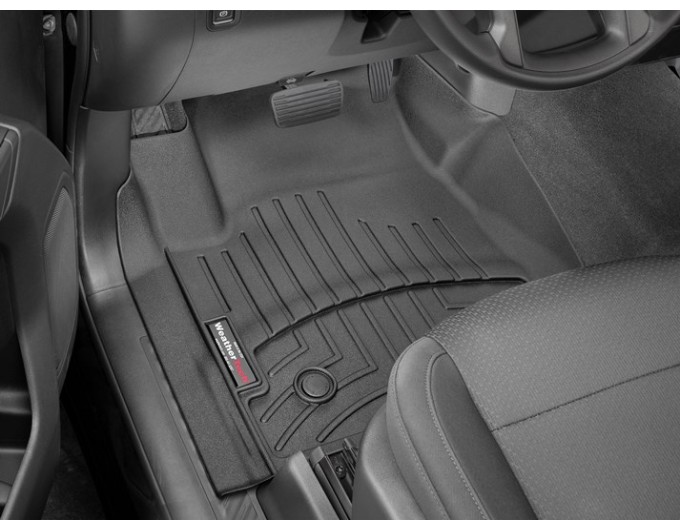 Коврики WeatherTech Black для Chevrolet Silverado (mkIV); GMC Sierra (mkV)(regular cab)(2 pcs.)(1 row) 2019→, цена: 6 692 грн.