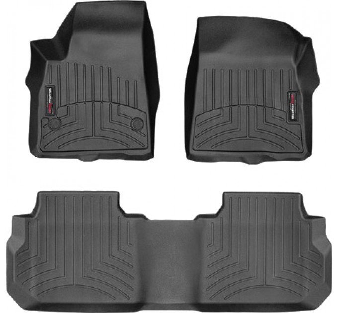 Коврики WeatherTech Black для Cadillac XT6 (mkI)(2 row bucket seats)(1-2 row) 2019→, ціна: 10 641 грн.