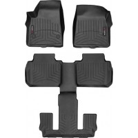 Коврики Weathertech Black для Cadillac XT6 (mkI)(2 row bench seats)(1-2-3 row) 2019→