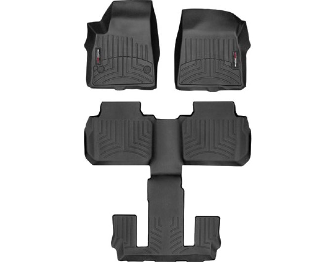 Коврики WeatherTech Black для Cadillac XT6 (mkI)(2 row bench seats)(1-2-3 row) 2019→, цена: 11 709 грн.