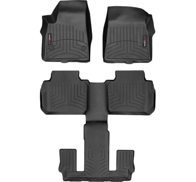 Коврики WeatherTech Black для Cadillac XT6 (mkI)(2 row bench seats)(1-2-3 row) 2019→, цена: 10 849 грн.