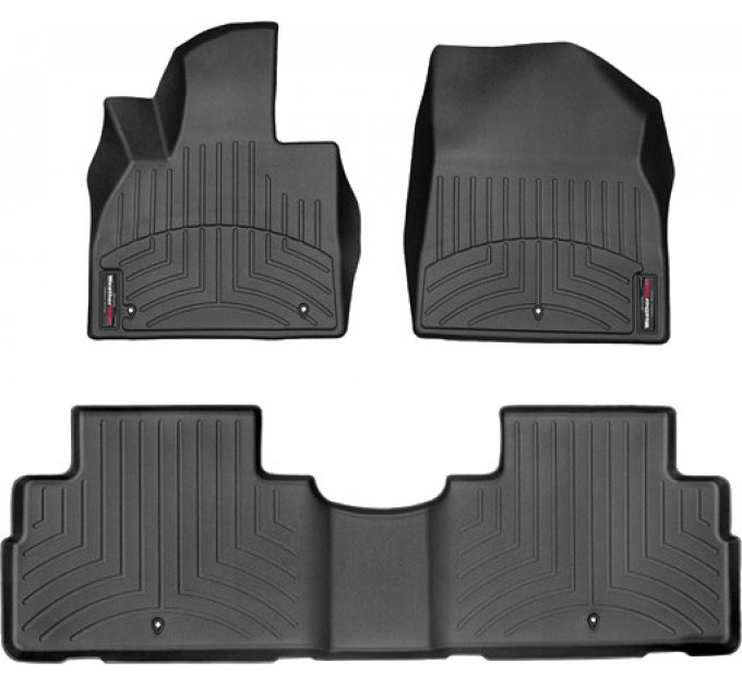 Коврики WeatherTech Black для Hyundai Palisade (mkI)(1-2 row) 2019→, цена: 10 849 грн.