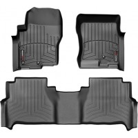 Коврики Weathertech Black для Nissan Navara (D40); Suzuki Equator (double cab)(3 fixing)(no rockford system) 2008-2015