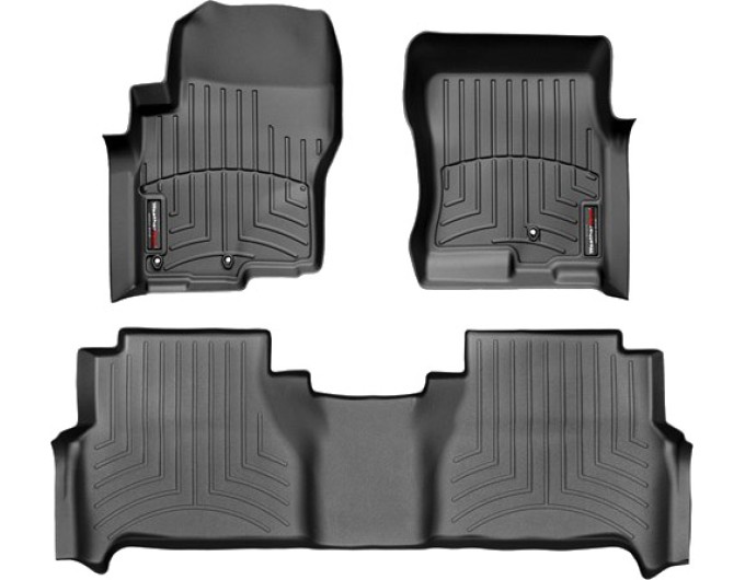 Коврики WeatherTech Black для Nissan Navara (D40); Suzuki Equator (double cab)(3 fixing)(no rockford system) 2008-2015, цена: 11 488 грн.