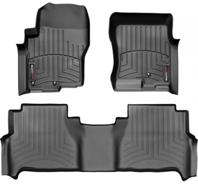 Коврики Weathertech Black для Nissan Navara (D40); Suzuki Equator (double cab)(3 fixing)(no rockford system) 2008-2015, ціна: 10 641 грн.