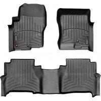 Коврики WeatherTech Black для Nissan Navara (D40)(double cab)(1 fixing)(with rockford system) 2008-2015