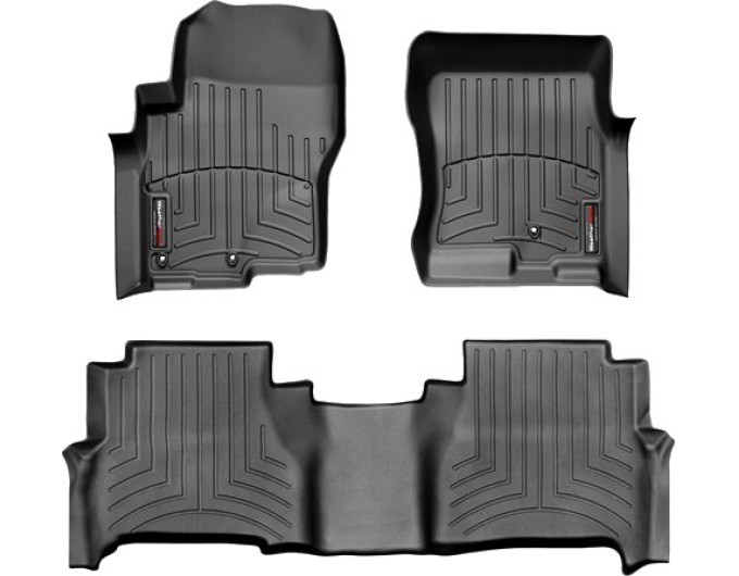Коврики WeatherTech Black для Nissan Navara (D40)(double cab)(1 fixing)(with rockford system) 2008-2015, цена: 11 488 грн.