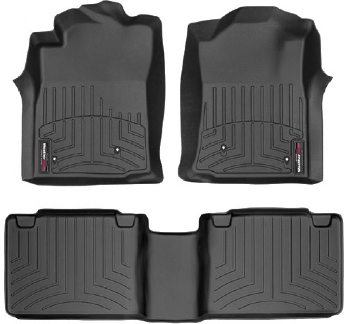 Коврики WeatherTech Black для Toyota Tacoma (mkII)(extended cab)(no storage boxes on 2 row) 2008-2011 automatic, цена: 10 641 грн.