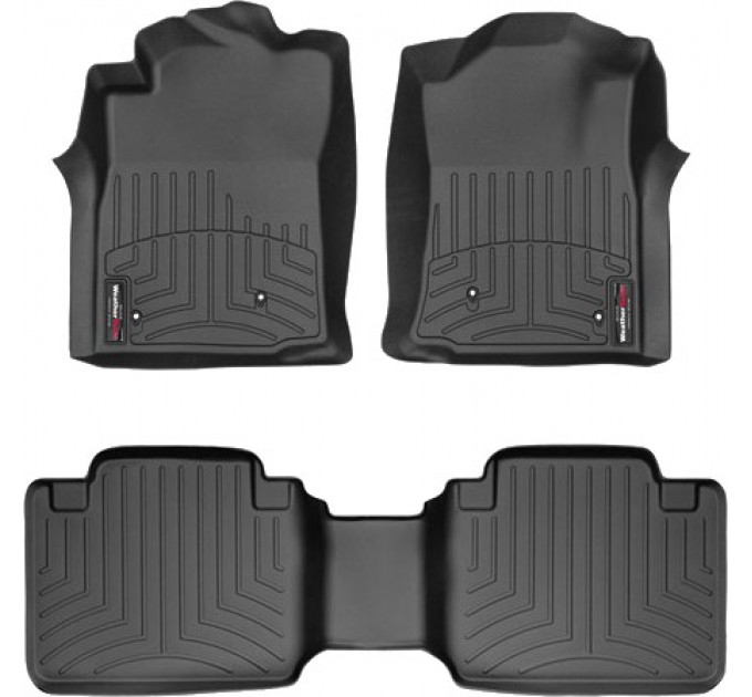 Коврики WeatherTech Black для Toyota Tacoma (mkII)(extended cab)(with storage boxes on 2 row) 2008-2011 automatic, цена: 10 849 грн.