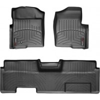 Коврики WeatherTech Black для Ford F-150 (mkXI)(extended cab)(no 4x4 shifter)(with not full console or no console)(1 fixing hook) 2009-2010