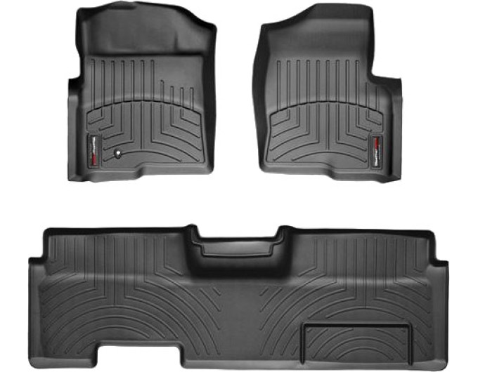 Коврики WeatherTech Black для Ford F-150 (mkXI)(extended cab)(no 4x4 shifter)(with not full console or no console)(1 fixing hook) 2009-2010, цена: 13 915 грн.