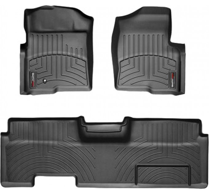 Коврики Weathertech Black для Ford F-150 (extended cab)(mkXI)(no 4x4 shifter)(with not full console or no console)(1 fixing hook) 2009-2010, ціна: 12 894 грн.