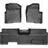 Коврики WeatherTech Black для Ford F-150 (mkXI)(extended cab)(no 4x4 shifter)(with not full console or no console)(1 fixing hook) 2009-2010, цена: 12 894 грн.