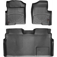 Коврики WeatherTech Black для Ford F-150 (mkXI)(double cab)(no 4x4 shifter)(no full console on 1 row)(1 fixing hook) 2009-2010