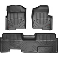 Коврики WeatherTech Black для Ford F-150 (mkXI)(extended cab)(no 4x4 shifter)(with full console on 1 row)(1 fixing hook) 2009-2010