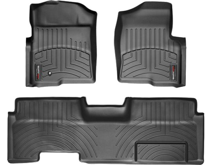 Коврики WeatherTech Black для Ford F-150 (mkXI)(extended cab)(no 4x4 shifter)(with full console on 1 row)(1 fixing hook) 2009-2010, цена: 13 915 грн.