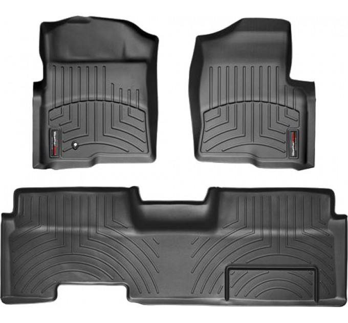 Коврики WeatherTech Black для Ford F-150 (mkXI)(extended cab)(no 4x4 shifter)(with full console on 1 row)(1 fixing hook) 2009-2010, цена: 12 894 грн.