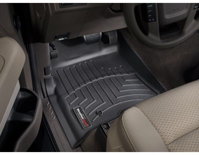 Коврики WeatherTech Black для Ford F-150 (mkXI)(extended cab)(no 4x4 shifter)(with not full console or no console)(1 fixing hook) 2009-2010, цена: 13 915 грн.