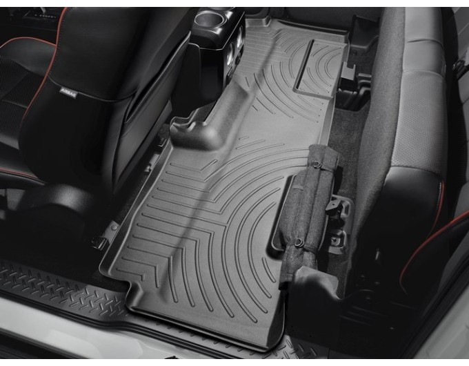 Коврики WeatherTech Black для Ford F-150 (mkXI)(extended cab)(no 4x4 shifter)(1 row - 1pc.)(no console)(with air vents to 2 row)(2 fixing posts) 2010-2014, цена: 15 686 грн.