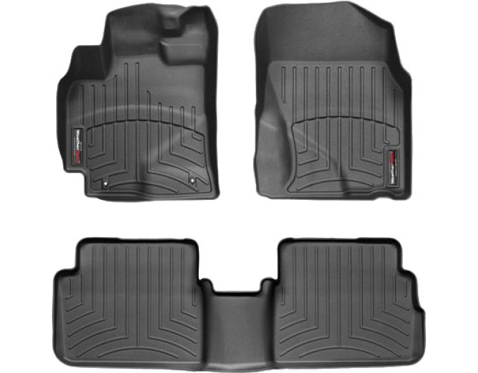 Коврики Weathertech Black для Toyota Corolla (US)(E140)(with vens under seats) / Matrix (mkII); Pontiac Vibe (mkII)(2WD) 2009-2014 automatic, ціна: 11 488 грн.