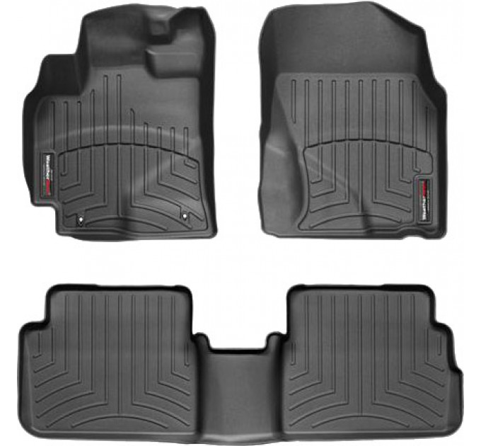 Коврики Weathertech Black для Toyota Corolla (US)(E140)(with vens under seats) / Matrix (mkII); Pontiac Vibe (mkII)(2WD) 2009-2014 automatic, ціна: 10 641 грн.