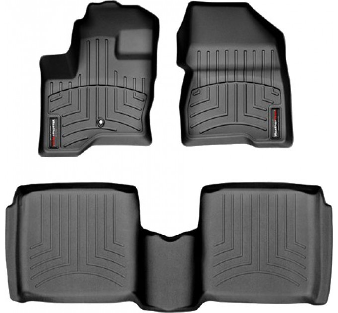 Коврики WeatherTech Black для Lincoln MKT (mkI)(1-2 row)(1 fixing hook)(no refrigerated console) 2009-2010, цена: 10 641 грн.