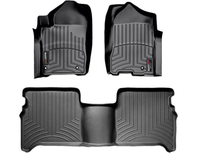 Коврики WeatherTech Black для Nissan Titan (mkI)(double cab)(3 fixing hooks) 2008-2015, цена: 13 472 грн.