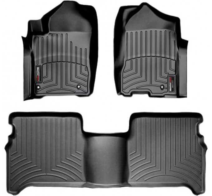 Коврики Weathertech Black для Nissan Titan (double cab)(mkI)(3 fixing hooks) 2008-2015, ціна: 12 487 грн.