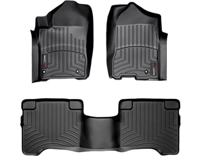 Коврики WeatherTech Black для Infiniti QX56 (mkI); Nissan Armada (mkI)(1-2 row)(3 fixing hook) 2008-2016, цена: 11 709 грн.