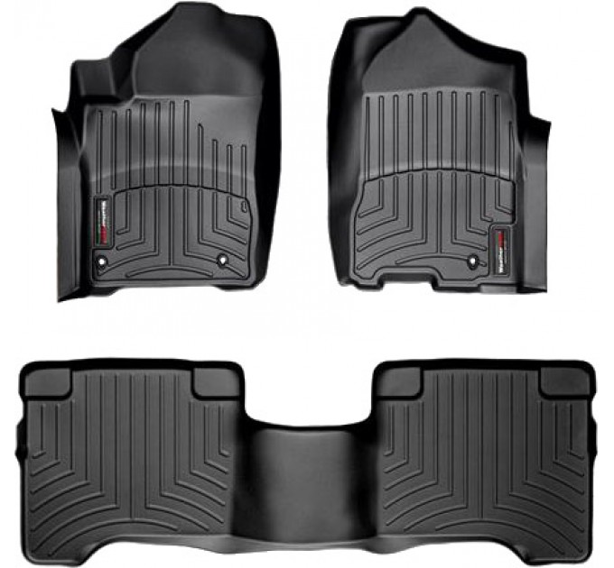 Коврики Weathertech Black для Infiniti QX56; Nissan Armada (mkI)(1-2 row)(3 fixing hook) 2008-2016, ціна: 10 849 грн.