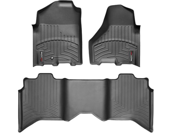 Коврики Weathertech Black для Dodge Ram (crew cab)(mkIV)(1 fixing hook)(with Full Lenght Console)(no PTO Kit) 2009-2012, ціна: 13 915 грн.