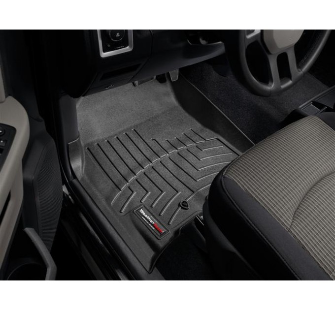 Коврики Weathertech Black для Dodge Ram (crew cab & mage cab)(mkIV)(1 fixing hook)(with Full Lenght Console)(no PTO Kit)(1 row) 2009-2012, ціна: 6 144 грн.