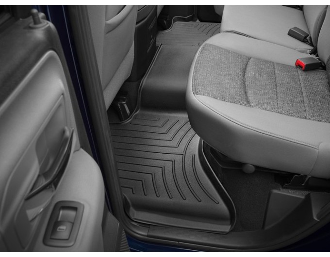 Коврики Weathertech Black для Dodge Ram (quad cab)(mkIV)(1 fixing hook)(no PTO Kit) 2009-2012, ціна: 13 915 грн.