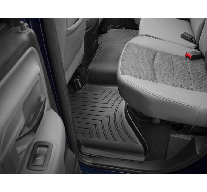 Коврики Weathertech Black для Dodge Ram (quad cab)(mkIV)(4 fixing hooks)(with Full Lenght Console) 2012-2018, ціна: 12 111 грн.