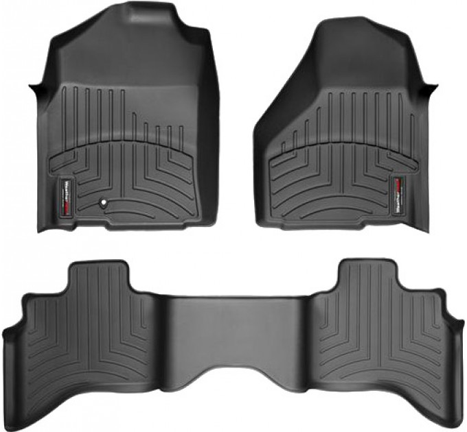 Коврики WeatherTech Black для Dodge Ram (mkIV)(quad cab)(1 fixing hook)(no PTO Kit) 2009-2012, цена: 12 111 грн.