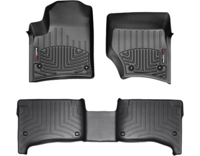 Коврики WeatherTech Black для Volkswagen Touareg (mkI); Porsche Cayenne (mkI)(4 round fixings) 2007-2010, цена: 11 709 грн.