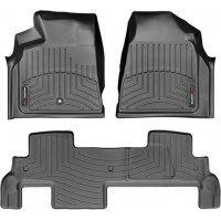 Коврики WeatherTech Black для Chevrolet Traverse; GMC Acadia; Buick Enclave (mkI)(1 twist fixing)(1-2 row)(2 row bench seat) 2007-2017