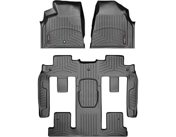 Коврики WeatherTech Black для GMC Acadia; Buick Enclave; Saturn Outlook (mkI)(1 twist fixing)(1-2-3 row)(2 row bucket seats) 2007-2017, цена: 13 472 грн.